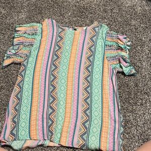 Vibrant Geometric Women's Blouse